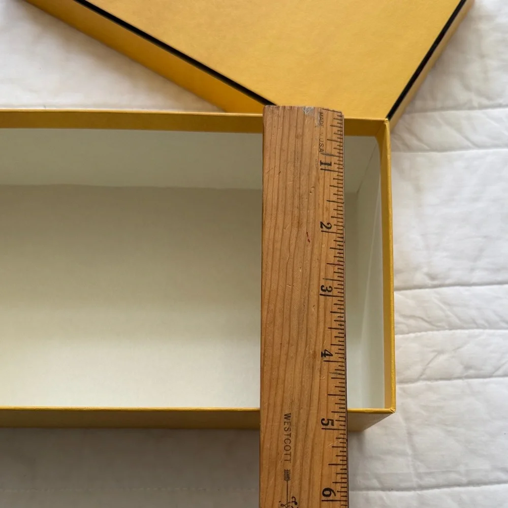 Fendi Yellow Logo Gift Box with Black Print